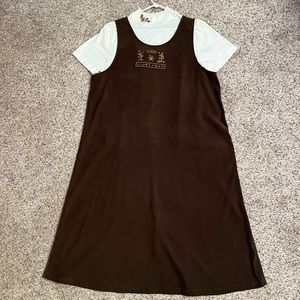 C.J. Banks Brown Embroidered Jumper (Size 20W) PLUS Top (Size 1X)